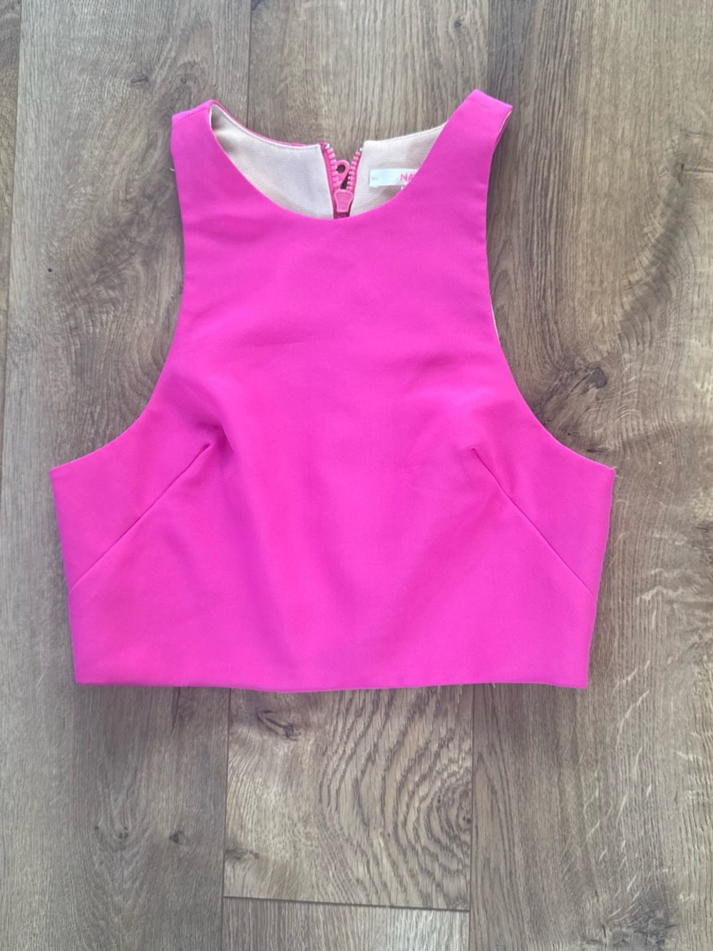 Fuchsia Cropped Tank Top - Women's Sleeveless Top